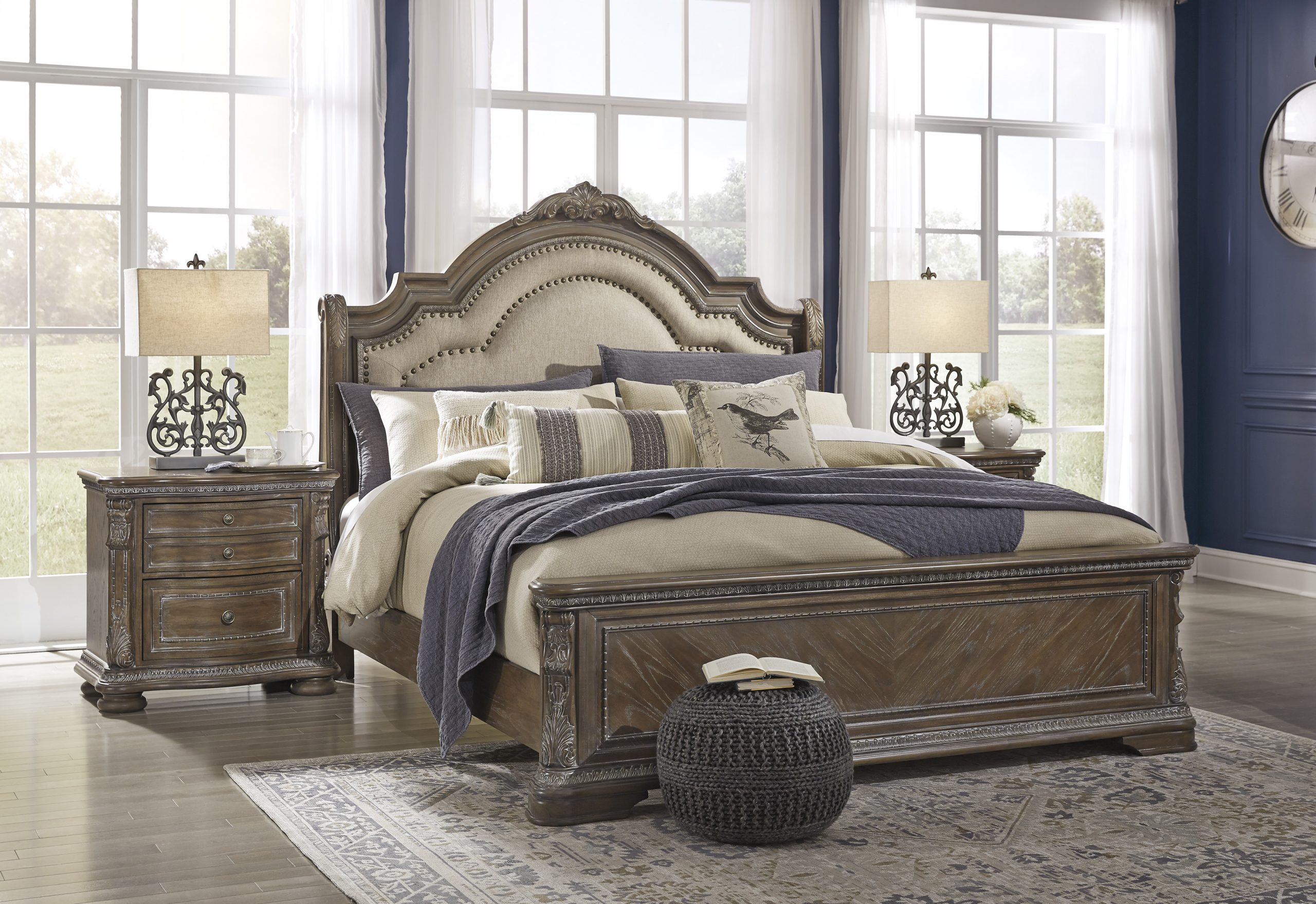 King sleigh bed ashley outlet furniture