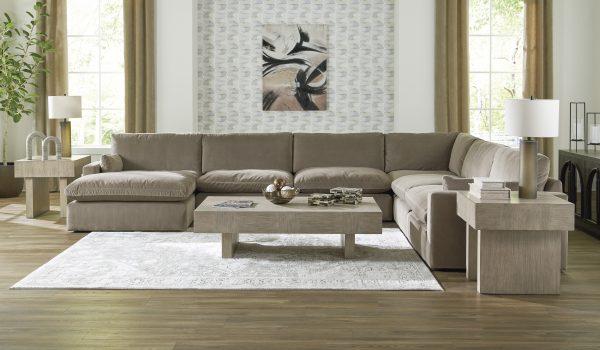 Sophie 6-Piece Corner Lounge Set Cocoa (LAF Chaise) - Image 3