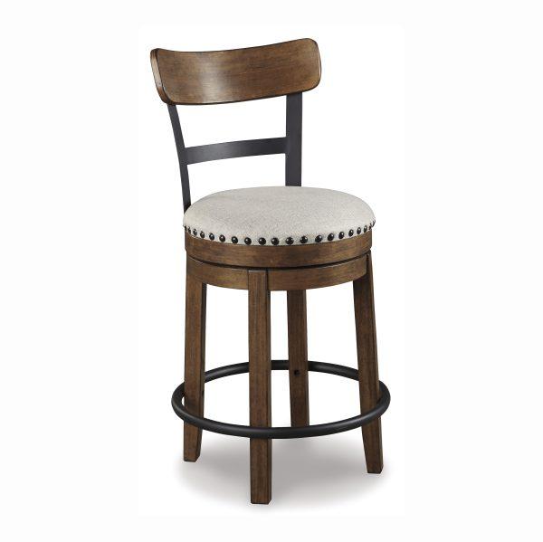 VALEBECK UPH SWIVEL BARSTOOL Brown - Image 3