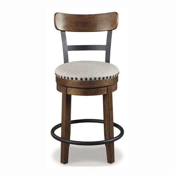 VALEBECK UPH SWIVEL BARSTOOL Brown - Image 4