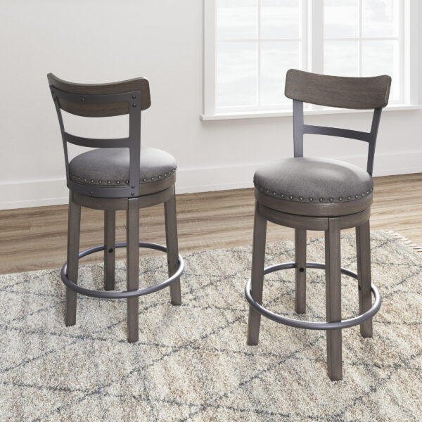 CAITBROOK UPH SWIVEL BARSTOOL